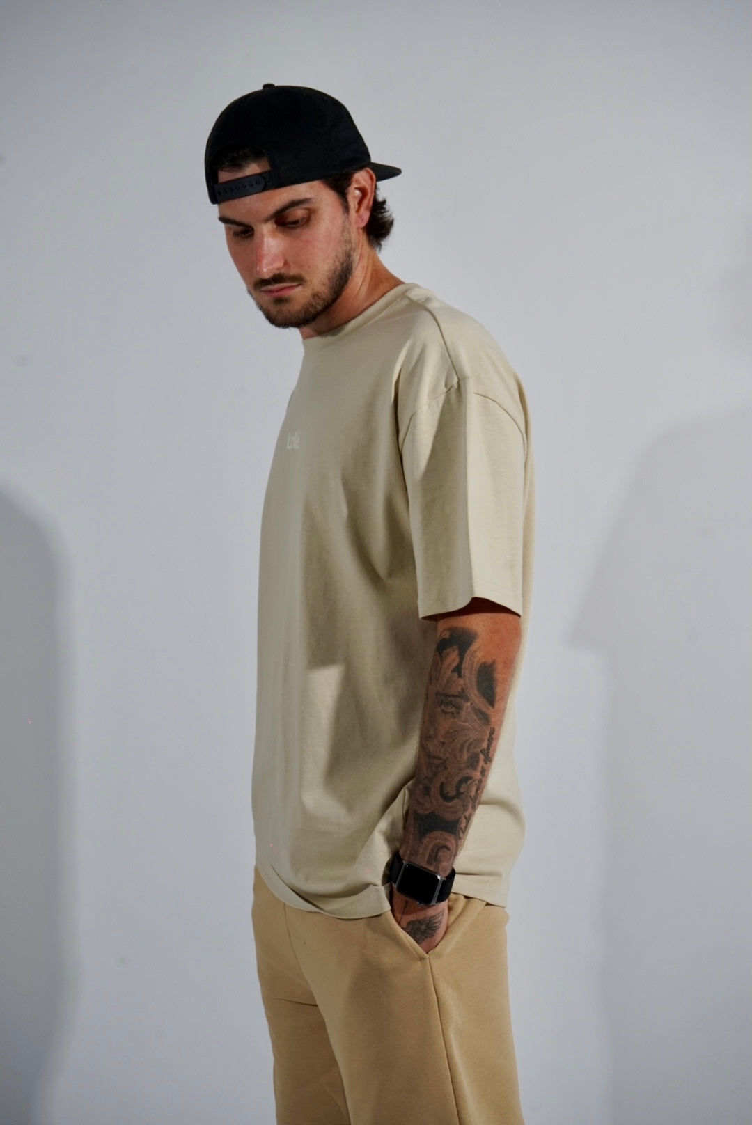 Oversized Jersey Tee Union beige