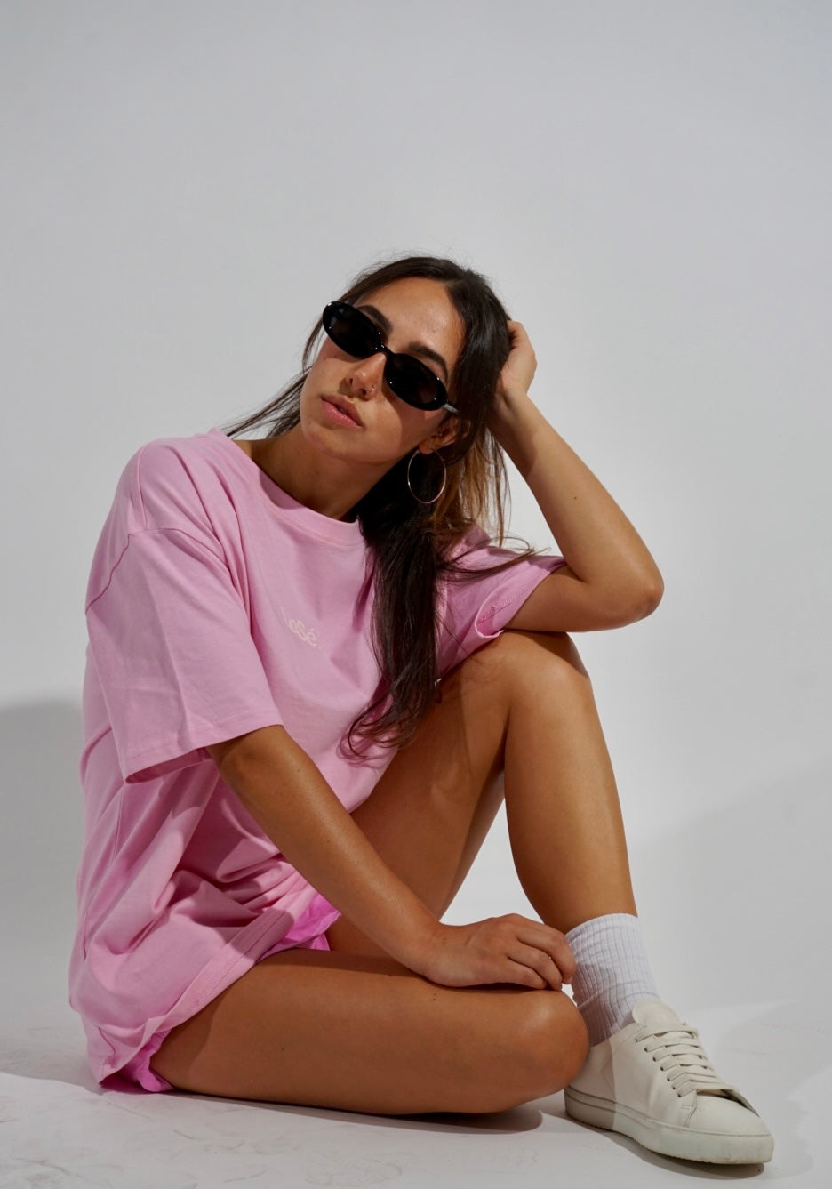Oversized Jersey Tee Soft Pink