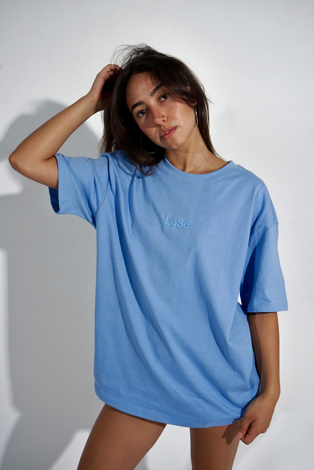 Oversized Jersey Tee Powder Blue