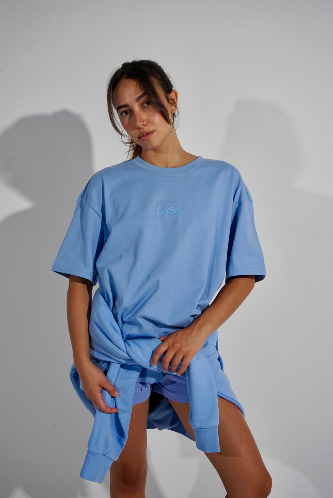 Oversized Jersey Tee Powder Blue