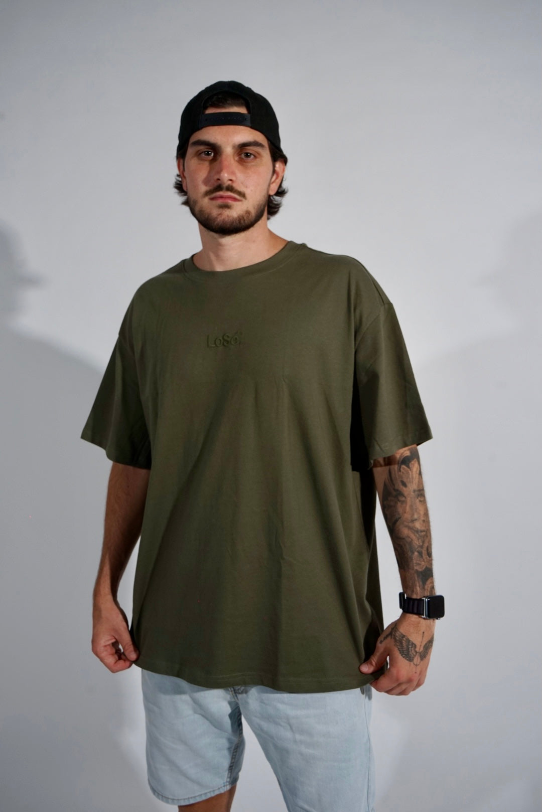 Oversized Jersey Tee Olive