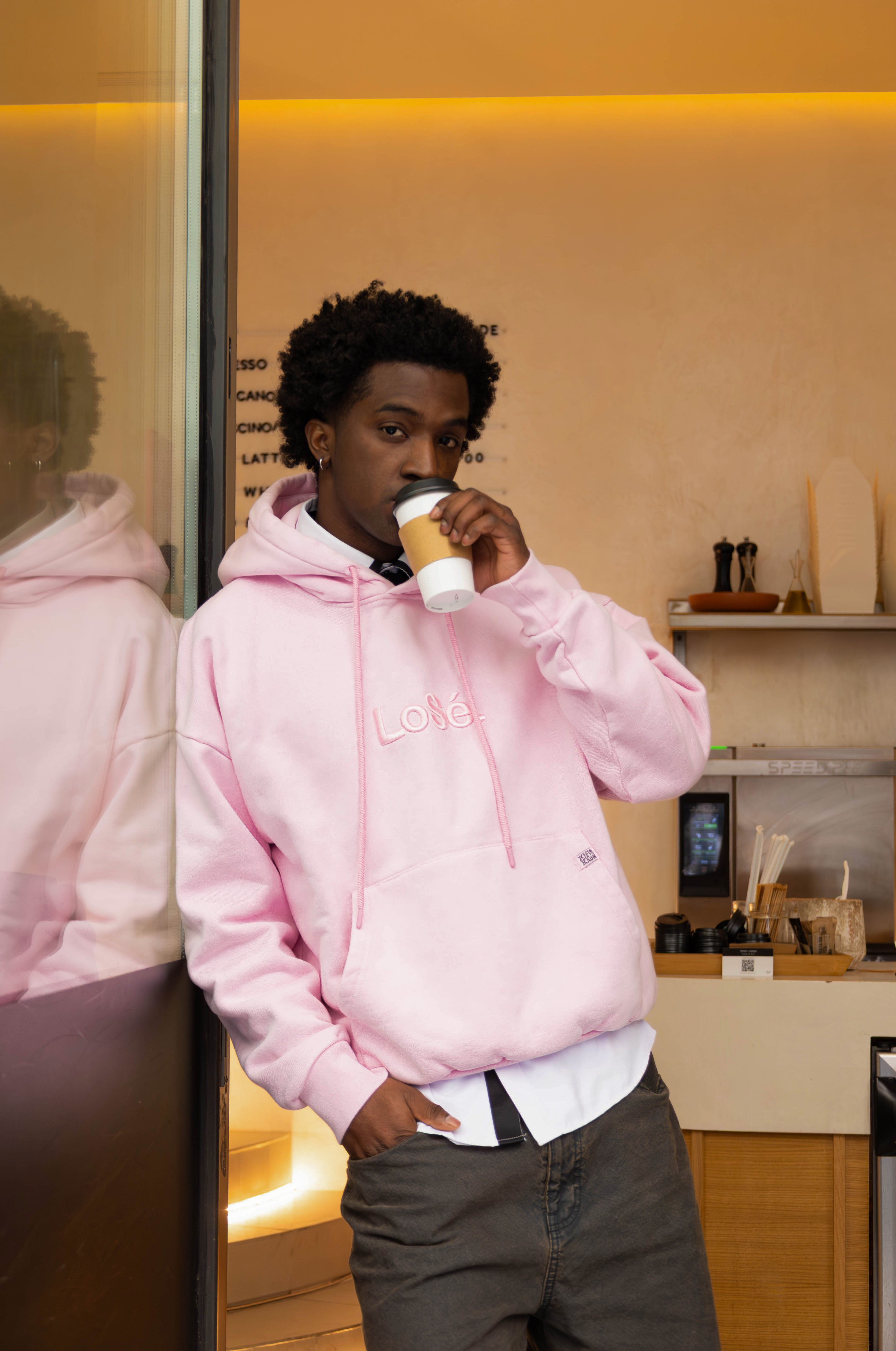 Soft Pink Oversized Hoodie